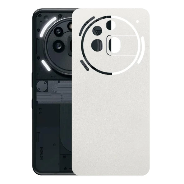 Nothing Phone 3A Pro ile Uyumlu Bumper Serisi Premium Arka Kapak Kaplama(Kenarlar Yoktur!)  Beyaz ürün görseli 1