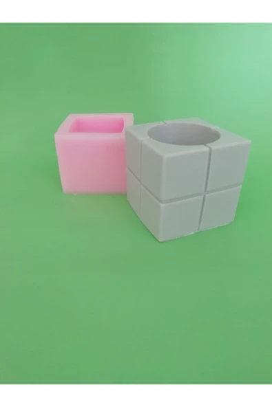 Kare Artı Saksı Silikon Kalıp ürün görseli 1
