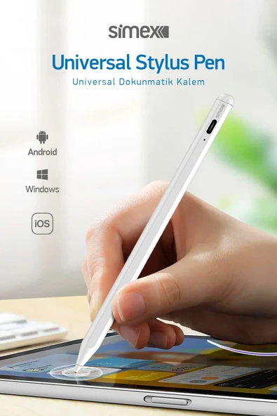 Simex Dokunmatik Kalem Tüm Cihazlara Uyumlu Tablet Telefon iPad Için Çizim, Yazı Kalemi Standart ürün görseli 1