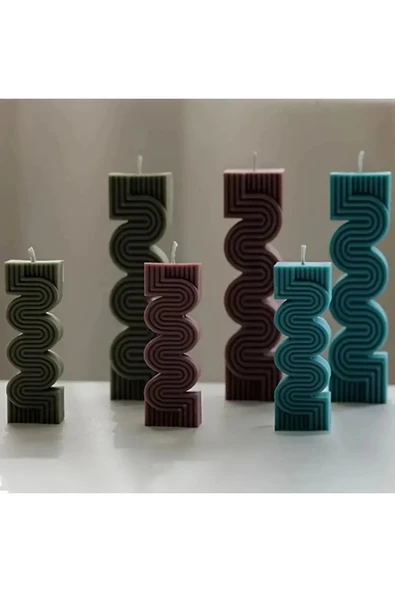 Zig Zag Mum Silikon Kalıp (Küçük)(S835) - Resim 2