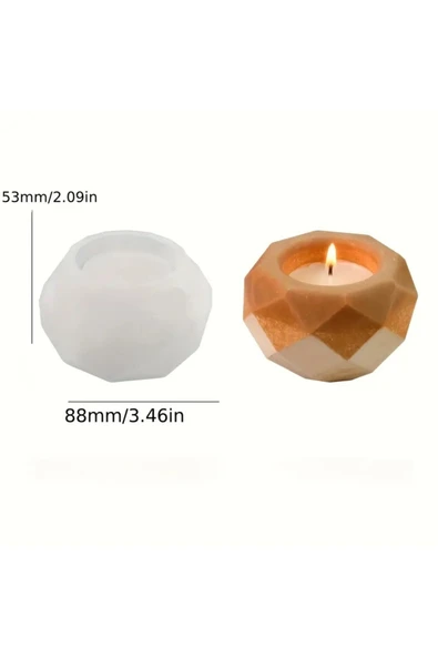 Küç.yuvarlak geo silikon kalıp (S895) ürün görseli 1