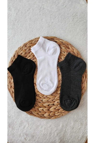 BAMBU YIKAMALI KOKULU BİLEK BOY 3LÜ ERKEK YAZLIK PATİK ÇORAP-Bilek Boy Esnek Spor Ayakkabı Çorabı ürün görseli 1