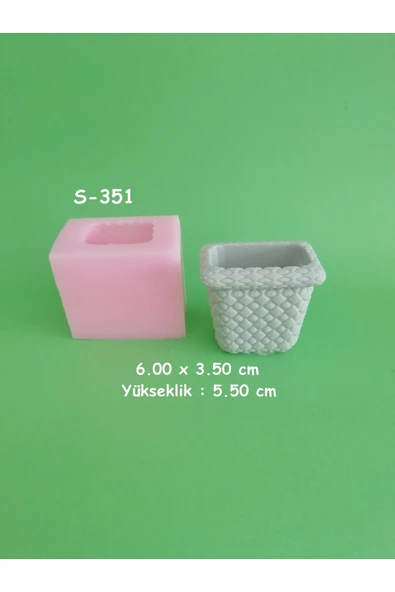 Küçük Hasır Saksı Silikon Kalıp ürün görseli 1
