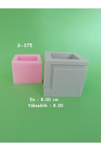 Kare Desensli Saksı Silikon Kalıp ürün görseli 1