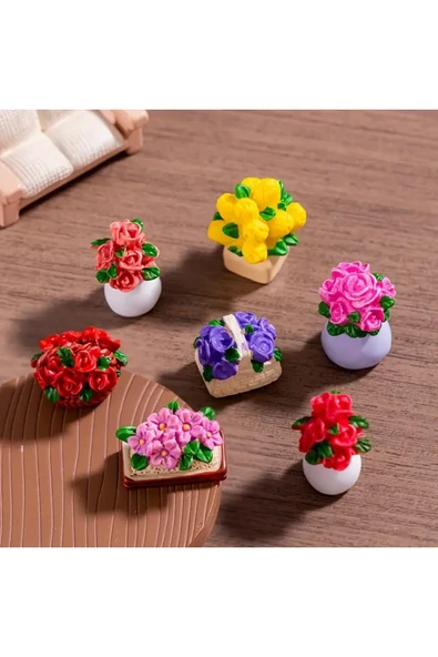 Mini Yedili Çiçek Buketi Silikon Kalıp (S817) ürün görseli 1