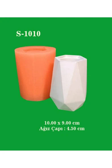 Şekilli Uzun Saksı Silikon Kalıp (S1010) ürün görseli 1