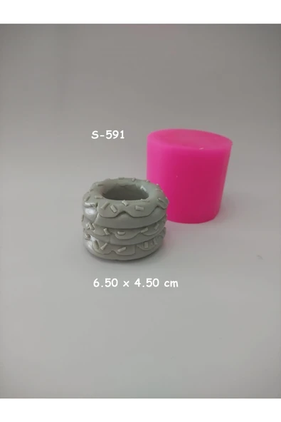 Donat Desenli Saksı Silikon Kalıp ürün görseli 1