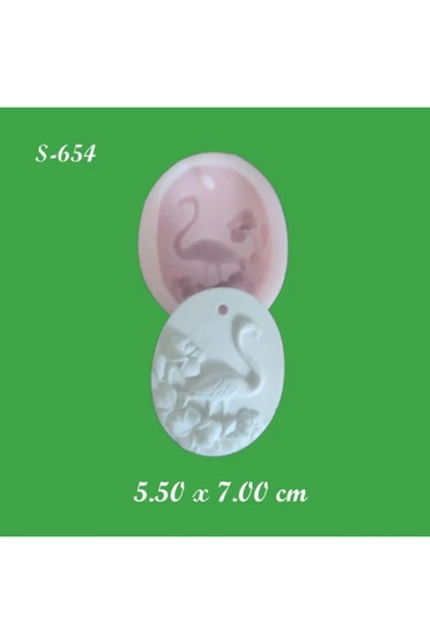 Oval Çerçeve Pelikan Silikon Kalıp (S654) ürün görseli 1