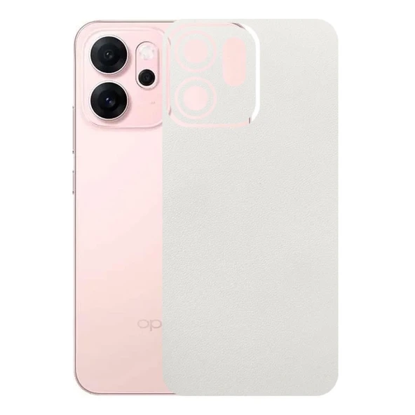 Oppo Reno 14F 5G ile Uyumlu Bumper Serisi Premium Arka Kapak Kaplama(Kenarlar Yoktur!)  Beyaz ürün görseli 1