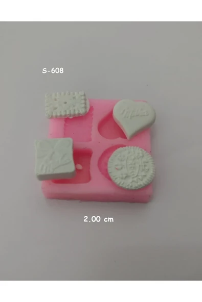 Mini 4 Lü Bisküvi Silikon Kalıp ürün görseli 1