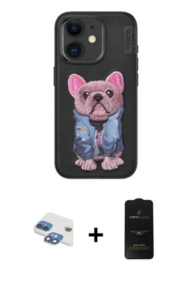 MARSİLYAN™- iPhone 11 Kılıf İz Minimal Koleksiyonu - Siyah 6D Antistatik Mat Seramik Hayalet Nano Ekran Koruyucu + Pers ürün görseli 1