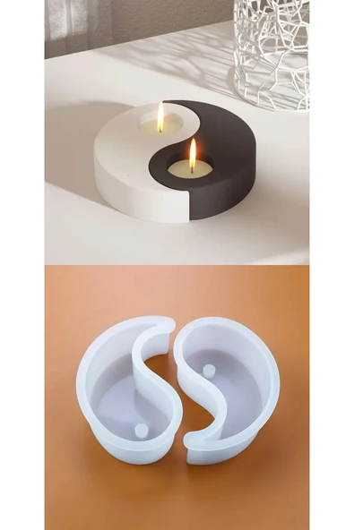 2 adet Tai Chi Yin Yang Silikon Kalıp (S857) ürün görseli 1