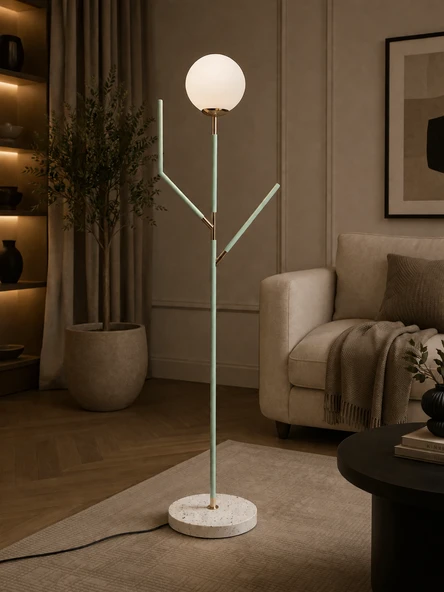 Astera Mint Terrazzo Tasarım Lambader ürün görseli 1
