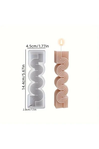 Zig Zag Mum Silikon Kalıp (Küçük)(S835) ürün görseli 1