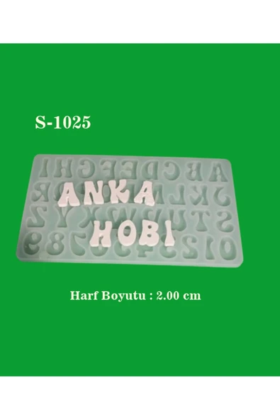 Alfabe Harf ve Rakam Silikon Kalıp (S1025) ürün görseli 1