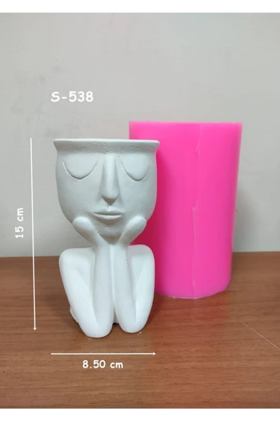 Düşünen Kız Saksı (15 Cm) ürün görseli 1