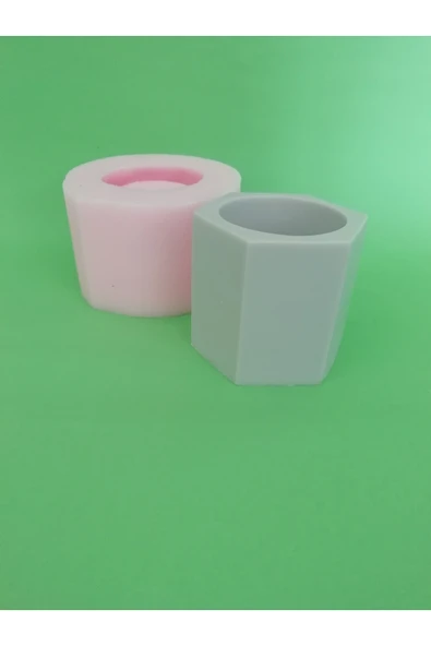 Altıgen Saksı Silikon Kalıp - Resim 2