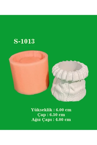 Örgü Desenli Saksı Silikon Kalıp (S1013) ürün görseli 1
