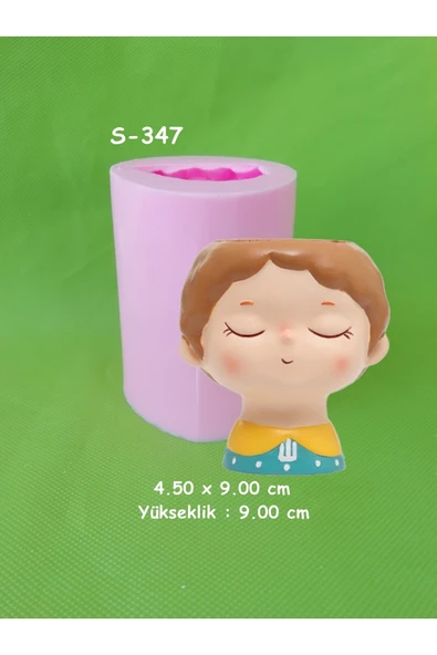Tombul Çocuk Saksı Silikon Kalıp ürün görseli 1