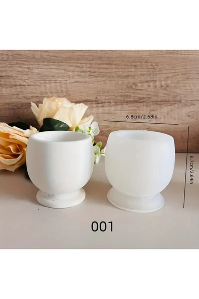 Düz Mum Kadehi Silikon Kalıp (S963) ürün görseli 1