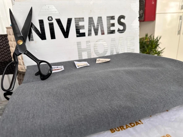 NİVEMESHOME BRANDA KOYU GRİ BALKON PERDESİ ürün görseli 1