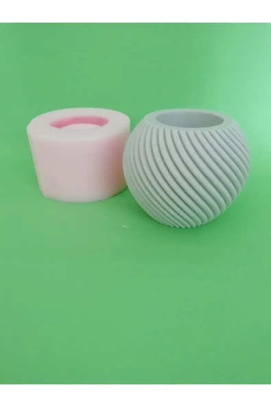Ince Çizgili Saksı Silikon Kalıp ürün görseli 1