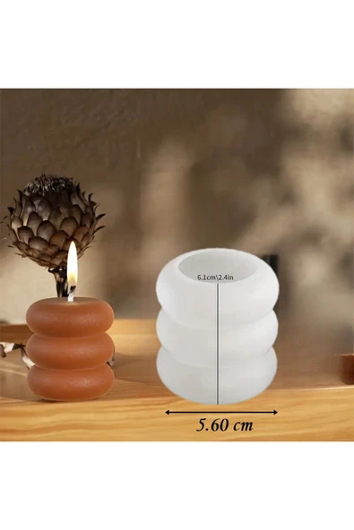 Halkalı Mum Orta Silikon Kalıp (S910) ürün görseli 1