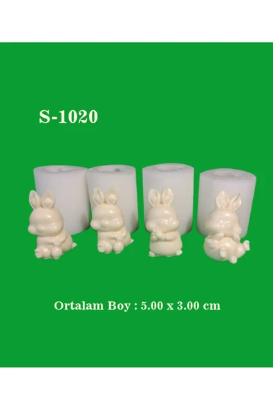 4 LÜ Tavşan Set Silikon Kalıp (S1020) ürün görseli 1