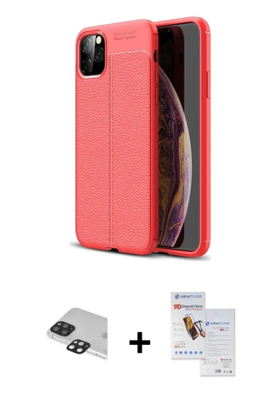 MARSİLYAN™- iPhone 11 Pro Max Kılıf Doruk Klasik Özel Seri - Siyah Seramik Nano Ekran Koruyucu + Pers Alüminyum Kamera L ürün görseli 1