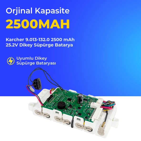 Karcher 9.013-132.0 2500 mAh 25.2V Dikey Süpürge Batarya ürün görseli 1
