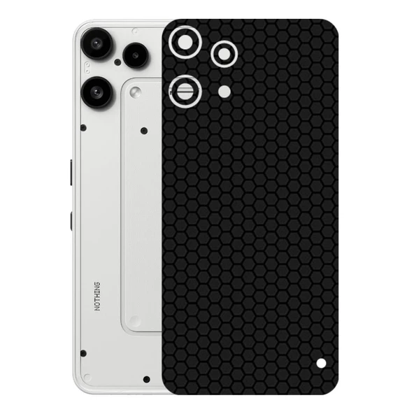 Nothing Phone 3A Lite ile Uyumlu Bumper Serisi Premium Arka Kapak Kaplama(Kenarlar Yoktur!)  Siyah ürün görseli 1