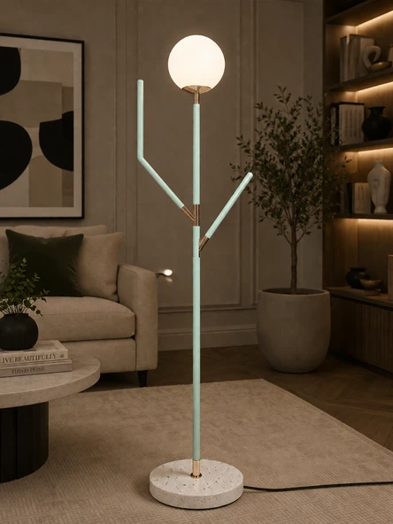 Astera Mint Terrazzo Tasarım Lambader - Resim 2