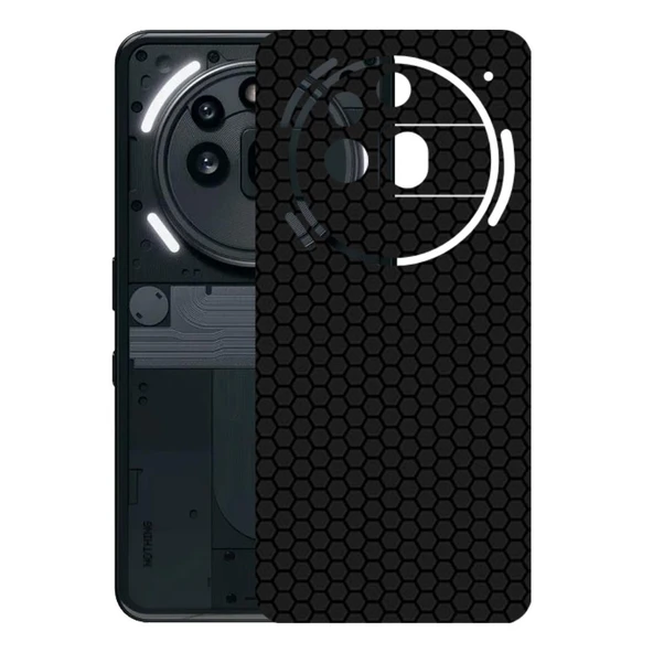 Nothing Phone 3A Pro ile Uyumlu Bumper Serisi Premium Arka Kapak Kaplama(Kenarlar Yoktur!)  Siyah ürün görseli 1