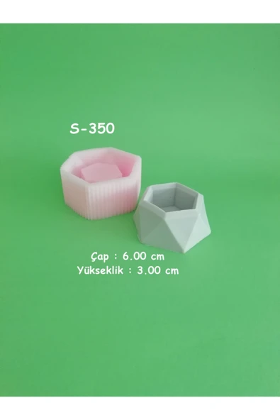 Küçük Geometrik Saksı Silikon Kalıp ürün görseli 1