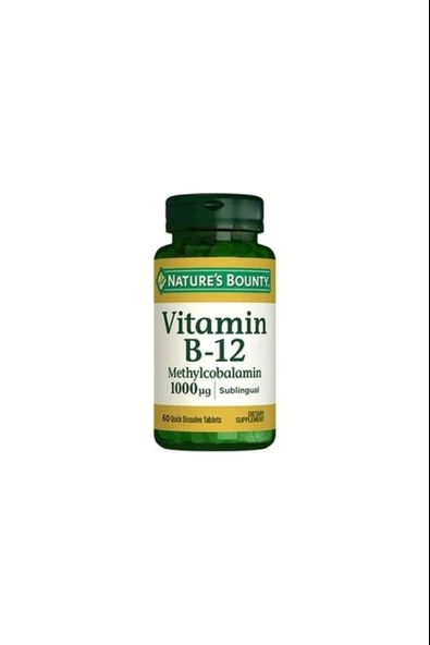 Nature's Bounty B-12 1000 mcg 60 Dilaltı Tableti ürün görseli 1