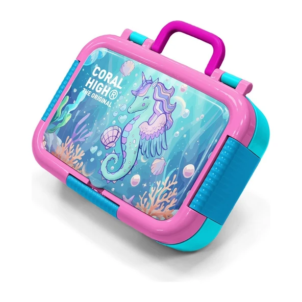 Coral High Kids Unicorn Denizatı Desenli Paslanmaz Çelik Beslenme Kabı 39156 ürün görseli 1