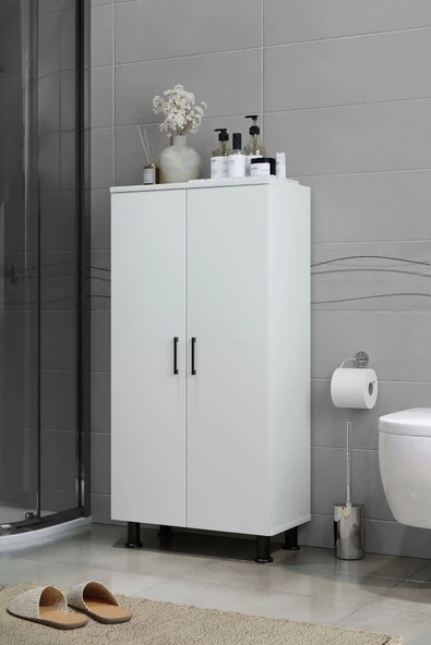 Side Banyo Çok Amaçlı Dolap 4 Bölmeli - Resim 3