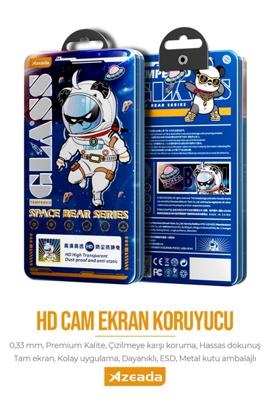 Azeada iPhone 13 Pro Max / 14 Plus Uyumlu Temperli Cam Ekran Koruyucu – HD, Çizilmez, Metal Kutu ürün görseli 1