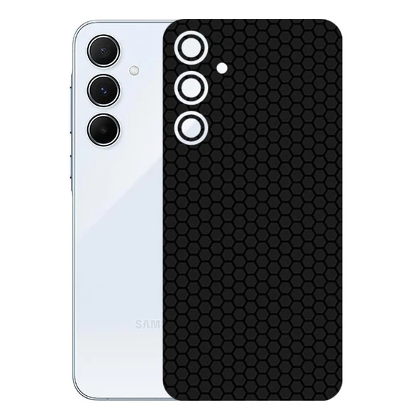 Samsung Galaxy A55 ile Uyumlu Bumper Serisi Premium Arka Kapak Kaplama(Kenarlar Yoktur!)  Siyah ürün görseli 1