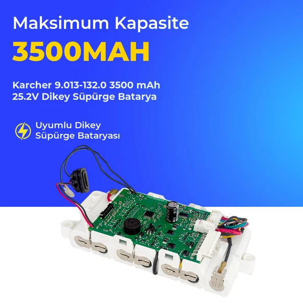 Karcher 9.013-132.0 3500 mAh 25.2V Dikey Süpürge Batarya ürün görseli 1