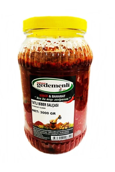 GÜNEŞ KURUSU EV TİPİ TATLI BİBER SALÇASI 3 KG ürün görseli 1