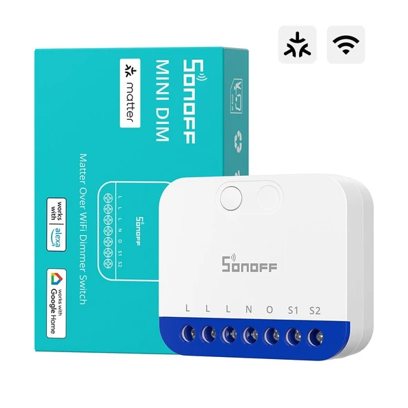 SONOFF Matter Dimmer Akıllı Röle | Mini-Dim ürün görseli 1