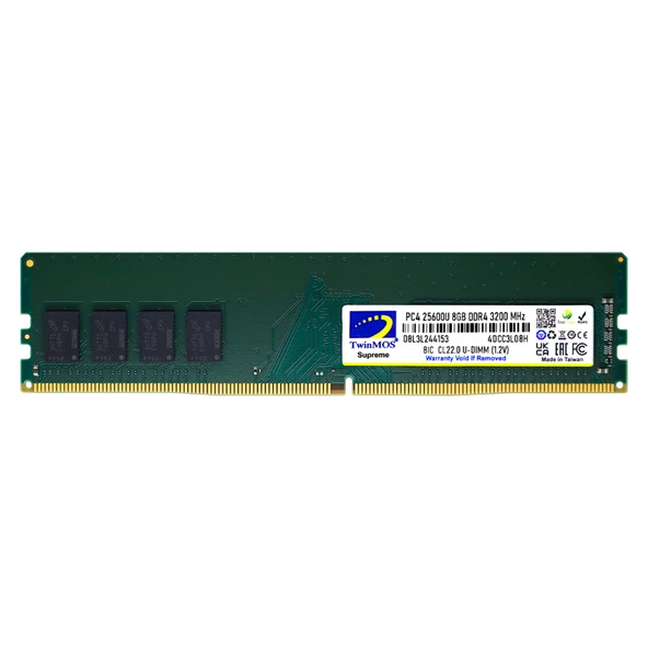 TwinMOS MDD48GB3200D, 8GB, DDR4, 3200MHz, 1.2V Desktop Ram ürün görseli 1