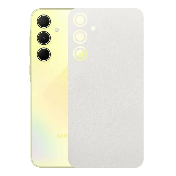 Samsung Galaxy A35 ile Uyumlu Bumper Serisi Premium Arka Kapak Kaplama(Kenarlar Yoktur!)  Beyaz ürün görseli 1