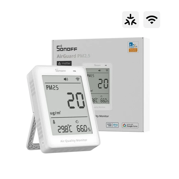 SONOFF AirGuard PM2.5/PM10 Matter Akıllı Hava Kalitesi Ölçüm Cihazı | SAWF-07P ürün görseli 1