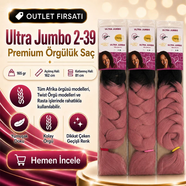3 Paket / Afrika Örgüsü Ve Rasta İçin Sentetik Ombreli 2/39 ürün görseli 1