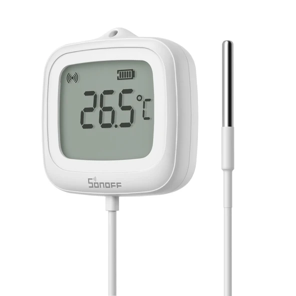 SNZB-02LD ZigBee IP65 LCD Ekranlı Problu Akıllı Sıcaklık Sensörü ürün görseli 1