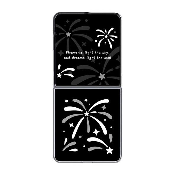 Samsung Galaxy Z Flip8 Flipsuit Kılıf (Fireworks) - Siyah ürün görseli 1