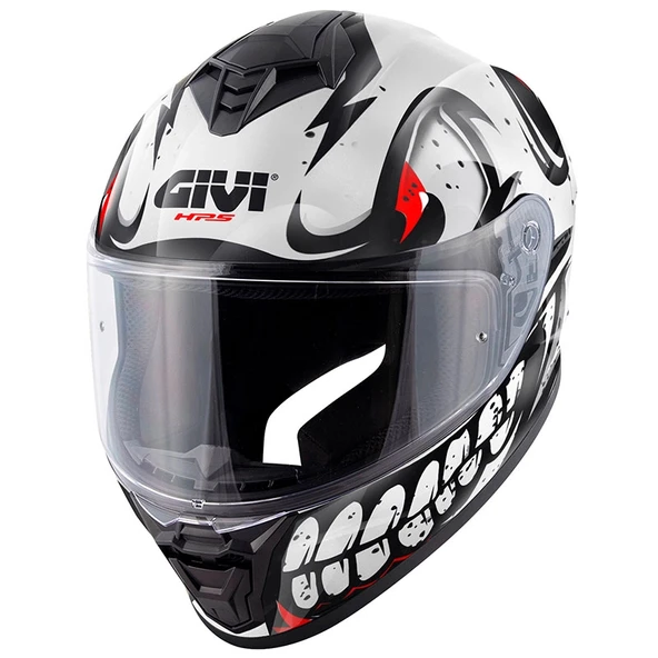 GIVI 50.X BONES BEYAZ-KIRMIZI KASK - Resim 2