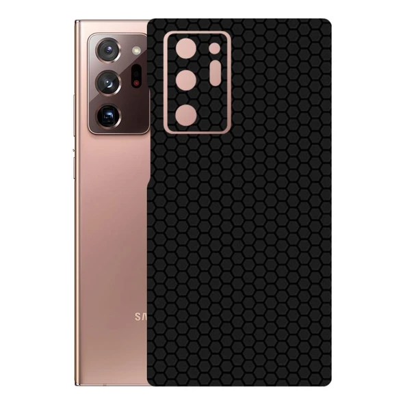 Samsung Galaxy Note 20 Ultra ile Uyumlu Bumper Serisi Premium Arka Kapak Kaplama(Kenarlar Yoktur!)  Siyah ürün görseli 1